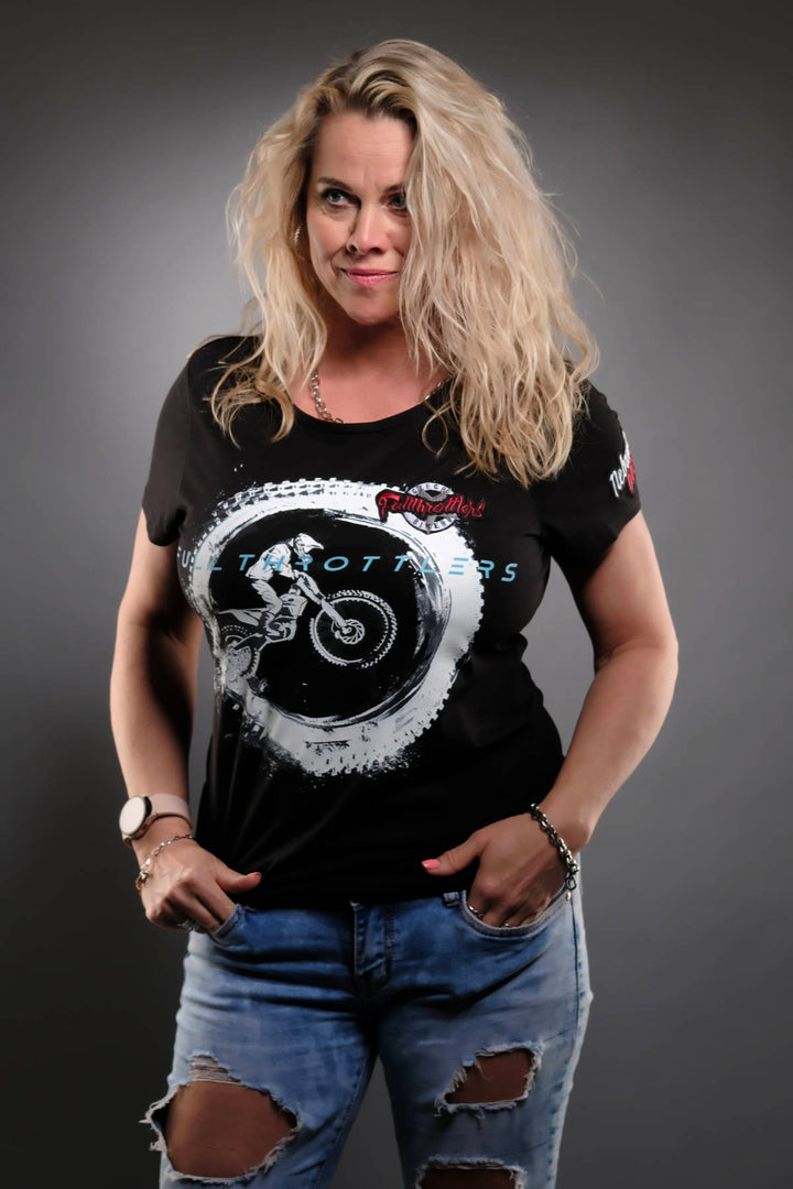 Dámské tričko úzký střih: FULLTHROTTLERS, Enduro, Motocross